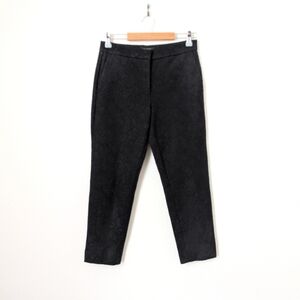 Ann Taylor Petite Black Lace Slim Straight Cropped Office Professional Pants